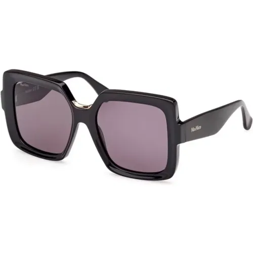 Glänzend Schwarz Rauch Sonnenbrille - Max Mara - Modalova