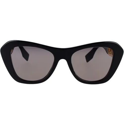 Glamorous Geometric Sunglasses with Motif , female, Sizes: 52 MM - Fendi - Modalova