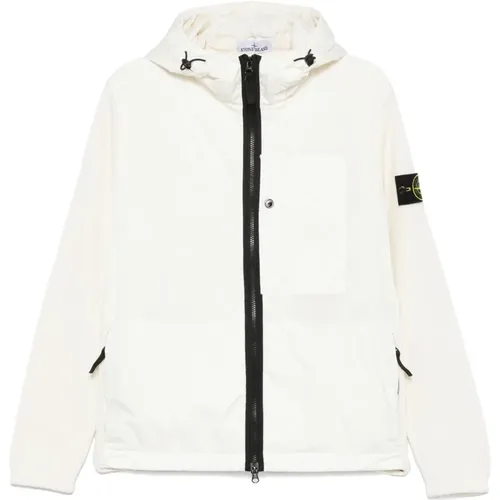 Hooded Coat with Knit Inserts , male, Sizes: L, M - Stone Island - Modalova