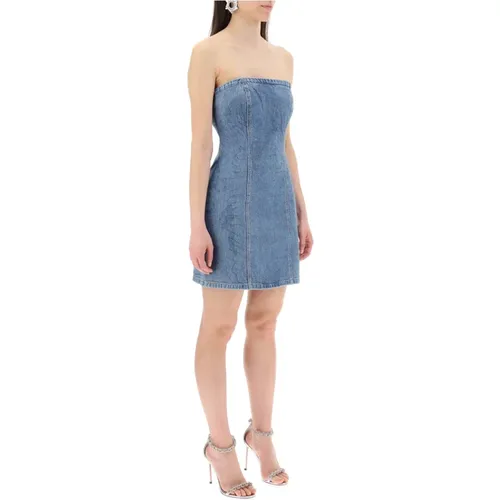 Minikleid mit Strass in Denim - ROTATE Birger Christensen - Modalova