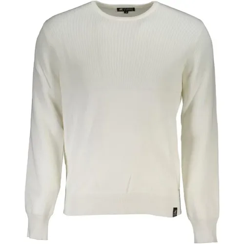 Weißer Crew Neck Sweater mit Kontrastdetails , Herren, Größe: 3XL - U.S. Polo Assn. - Modalova