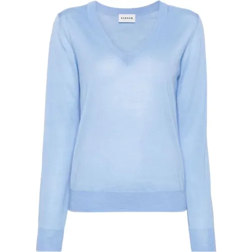 Clear Wool-Silk Blend Sweater , female, Sizes: L, S - P.a.r.o.s.h. - Modalova