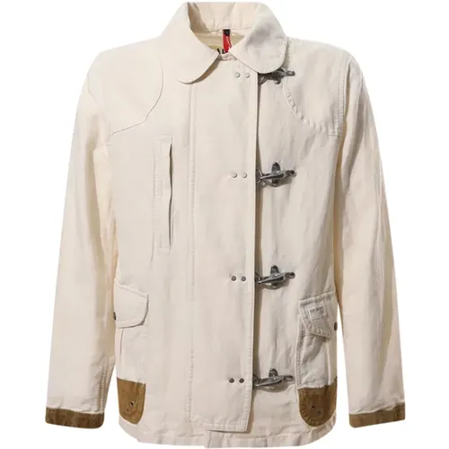 Coats Cream , male, Sizes: L - Fay - Modalova