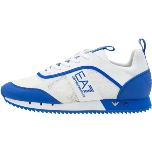 Blaue und weiße Sneaker X8X027 Kx050 , Herren, Größe: 42 EU - Emporio Armani EA7 - Modalova