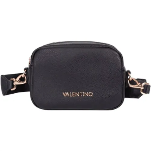 Rectangular Handbag with Gold Valentino Inscription , female, Sizes: ONE SIZE - Valentino by Mario Valentino - Modalova