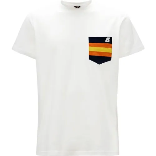 Taschenband Crewneck T-Shirt , Herren, Größe: XL - K-way - Modalova
