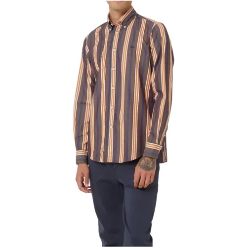Men's Striped Cotton Shirt , male, Sizes: XL, M - Harmont & Blaine - Modalova