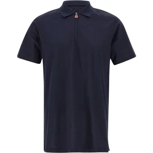 Cotton Polo Shirt Navy Red , male, Sizes: L, 2XL, XL, M - Kiton - Modalova