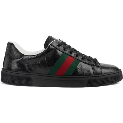 Ace Web-Detail Sneakers , female, Sizes: 2 UK - Gucci - Modalova