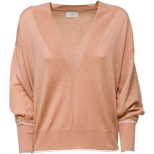 V-Neck Sweater in Wool Blend , female, Sizes: L - Nenette - Modalova