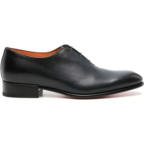 Leather oxford shoes , male, Sizes: 9 UK, 10 UK, 8 UK, 7 1/2 UK, 7 UK - Santoni - Modalova