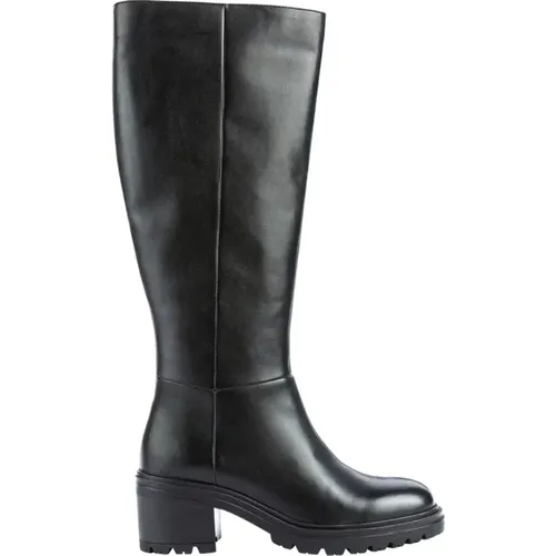 Schwarze Damen Stiefeletten , Damen, Größe: 37 EU - Geox - Modalova