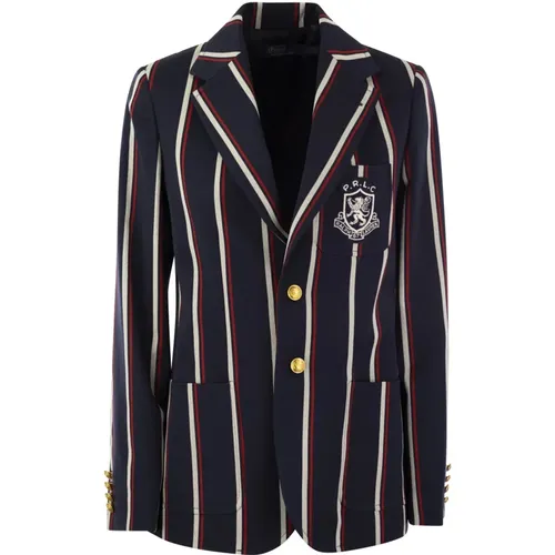 Polo Striped Blazer With Crest , female, Sizes: 3XS - Ralph Lauren - Modalova