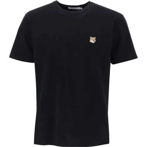 Fox Head Crew-Neck T-Shirt , Herren, Größe: M - Maison Kitsuné - Modalova