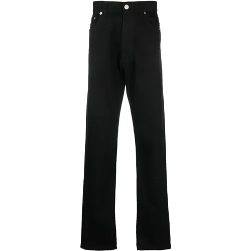 Schwarze Denim Jeans mit Logo Patch , Herren, Größe: W33 - Vtmnts - Modalova