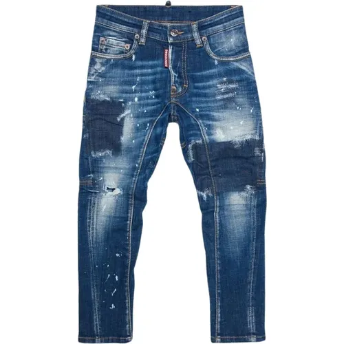 Jeans mit fünf Taschen und Lackeffekt - Dsquared2 - Modalova