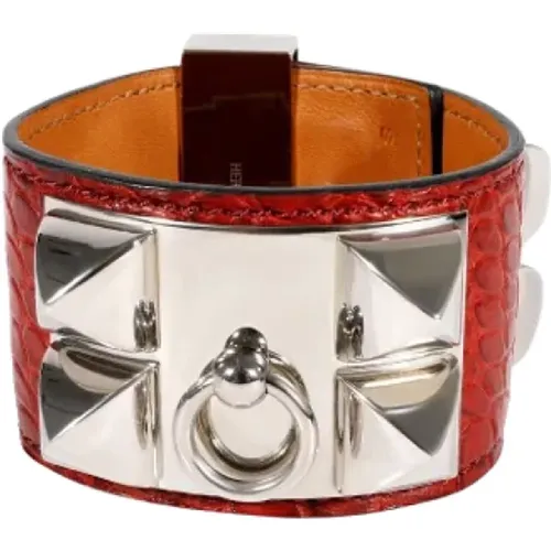 Pre-owned Leather bracelets , female, Sizes: ONE SIZE - Hermès Vintage - Modalova