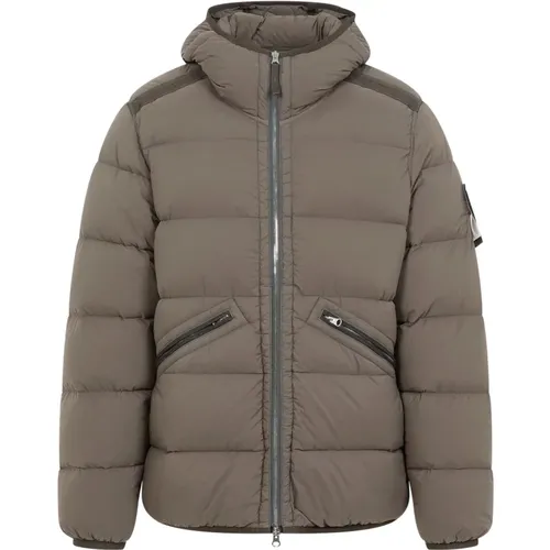 Quilted Brown Jacket Aw24 , male, Sizes: S, M, XL - Stone Island - Modalova