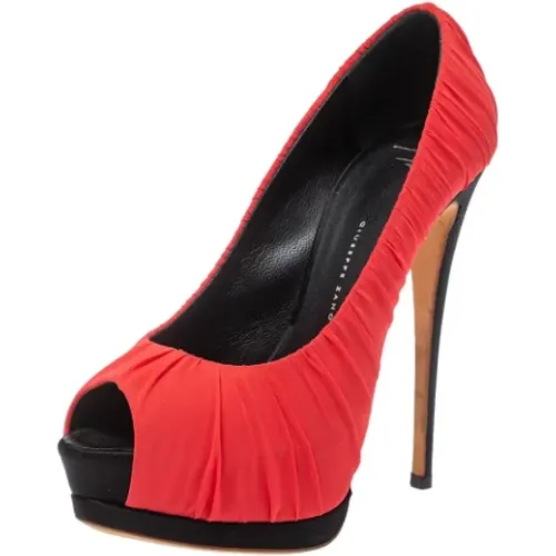Pre-owned Silk heels , female, Sizes: 4 1/2 UK - Giuseppe Zanotti Pre-owned - Modalova