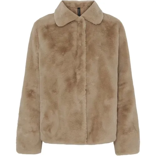 Fake Fur Jacke Trendiger Stil , Damen, Größe: 2XL - NOTYZ - Modalova