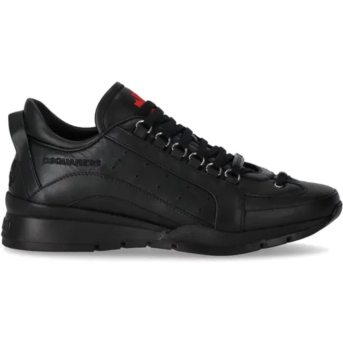 Legendäre schwarze Ledersneaker , Herren, Größe: 42 EU - Dsquared2 - Modalova