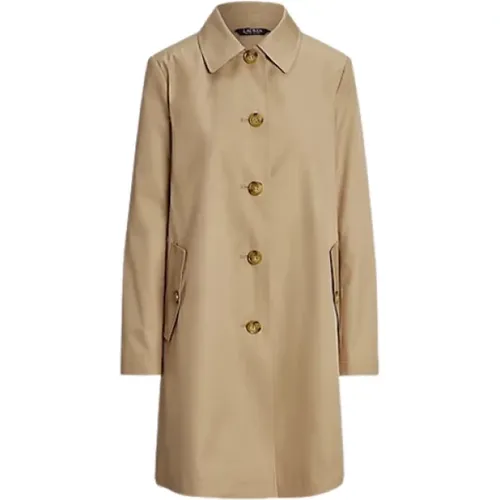 Cotton Nylon Trench Coat with Hood , female, Sizes: S - Ralph Lauren - Modalova