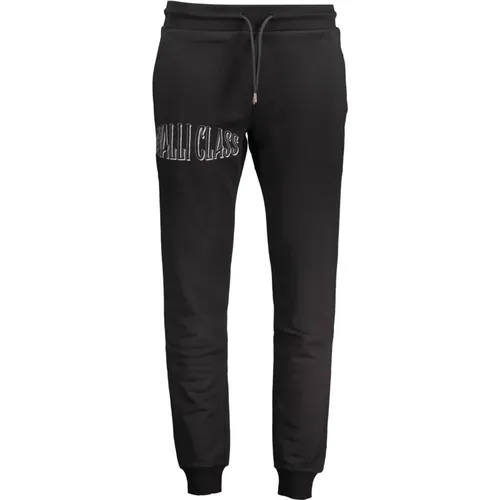 Sportliche Herrenhose Schwarz Bestickt Logo - Cavalli Class - Modalova