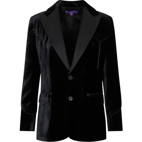 Velvet Blazer Peak Lapels , female, Sizes: S - Ralph Lauren - Modalova