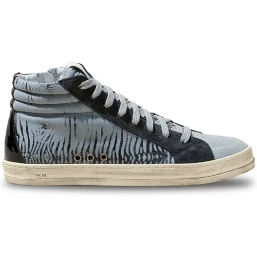 Gray and Black High-Top Sneakers , female, Sizes: 3 UK, 4 UK - P448 - Modalova