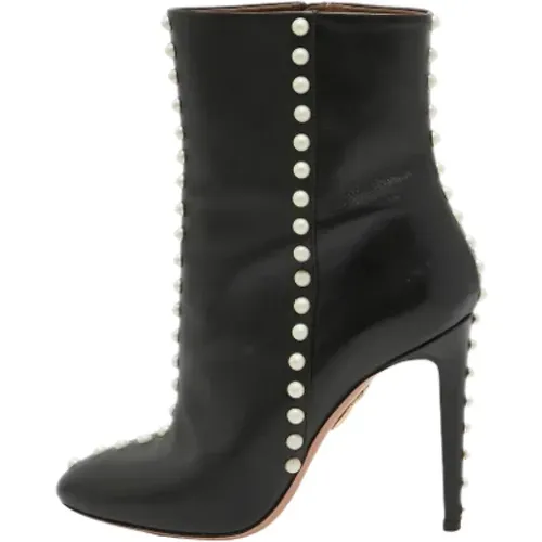 Pre-owned Leather boots , female, Sizes: 5 1/2 UK - Aquazzura Pre-owned - Modalova