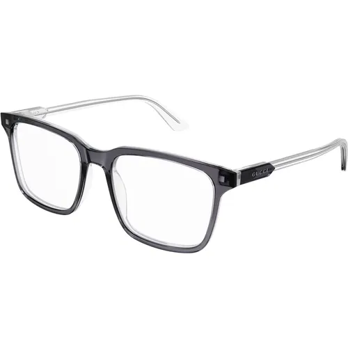 Graue Brillengestelle , unisex, Größe: 55 MM - Gucci - Modalova