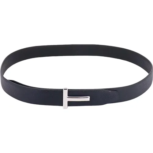 Leather Adjustable Buckle Belt , male, Sizes: 100 CM - Tom Ford - Modalova