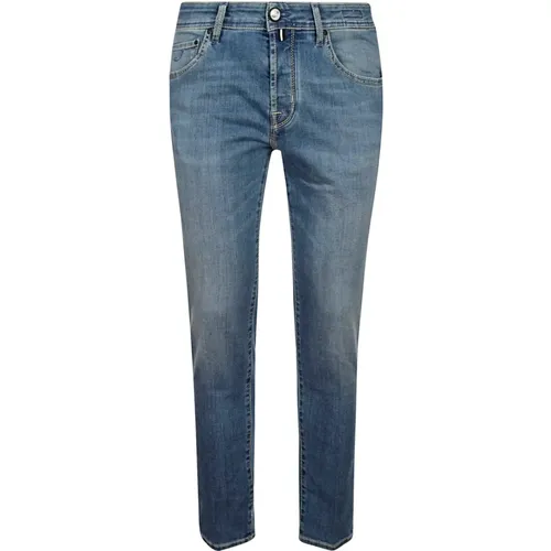 Scott Histores Slim-Fit Jeans with Scarf , male, Sizes: W37 - Jacob Cohën - Modalova