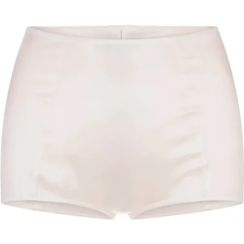 Weiße Seidensatin-Lingerie-Shorts - Ermanno Scervino - Modalova