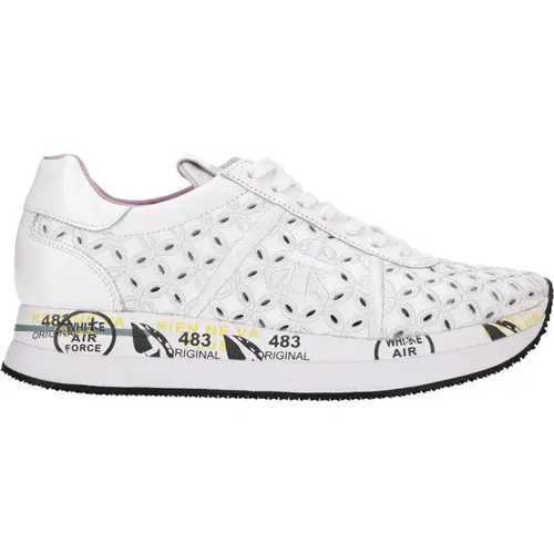 Weiße Sneakers , Damen, Größe: 35 EU - Premiata - Modalova