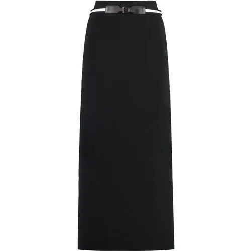 Contrasting Side Stripe Long Skirt , female, Sizes: M - Max Mara - Modalova