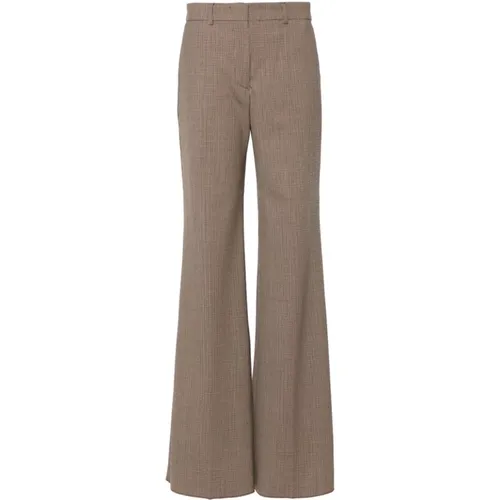 Flared Leg Wool Blend Trousers - SPORTMAX - Modalova