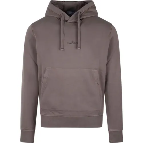 Logo Hoodie Cotton Hooded Sweatshirt Fw24 , male, Sizes: S, L, M - Stone Island - Modalova