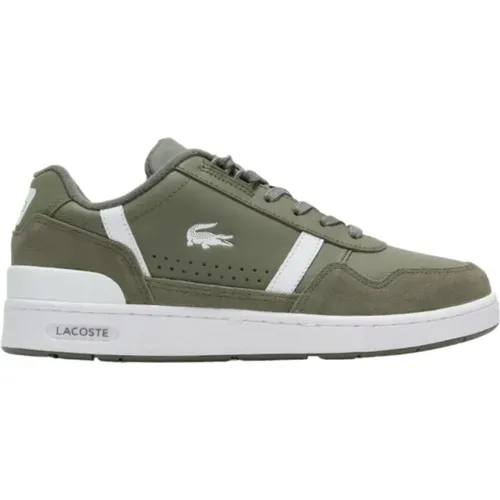 T-clip Leder Sneakers , Herren, Größe: 41 EU - Lacoste - Modalova