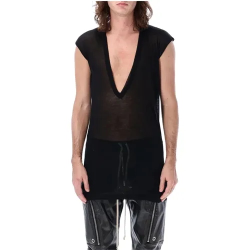 Schwarzes Lido Dylan Tee , Herren, Größe: M - Rick Owens - Modalova