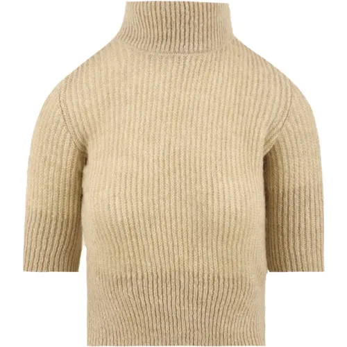 Cream Sweaters for a Stylish Look , female, Sizes: S, M, XS - Akep - Modalova