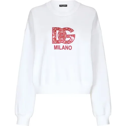 Logo-Print Sweatshirt , female, Sizes: 2XS, S, XS - Dolce & Gabbana - Modalova