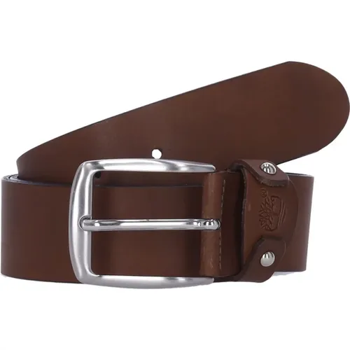 Cow Leather Belt with Metal Buckle , male, Sizes: M, S, L - Timberland - Modalova