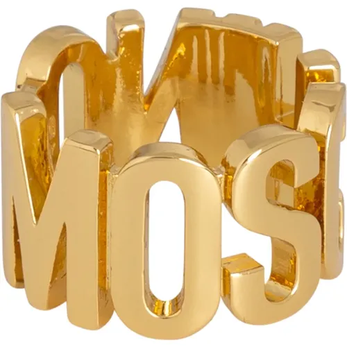 Einfacher Logo Ring , Damen, Größe: M - Moschino - Modalova