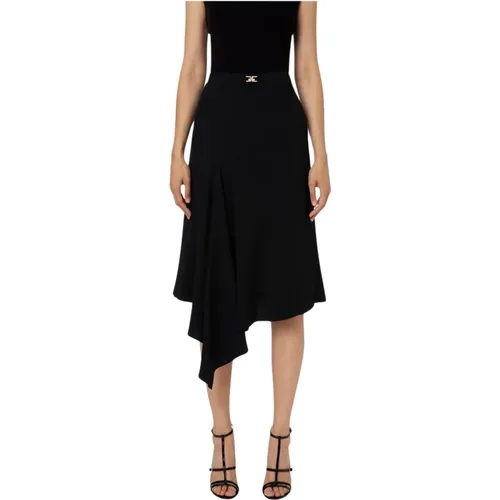 Long Skirt with Accessory for Elegant Look , female, Sizes: L, M, XL - Elisabetta Franchi - Modalova
