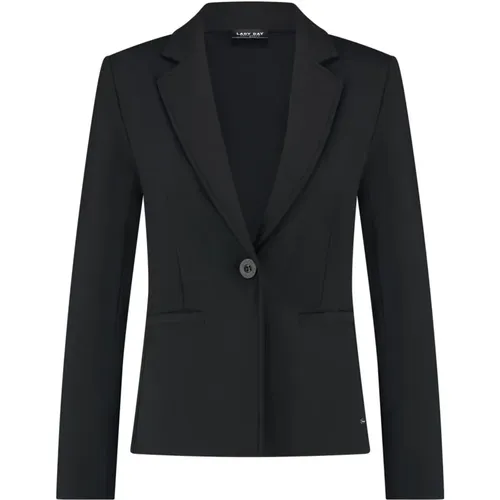 Kurzer bonded blazer schwarz - Lady Day - Modalova