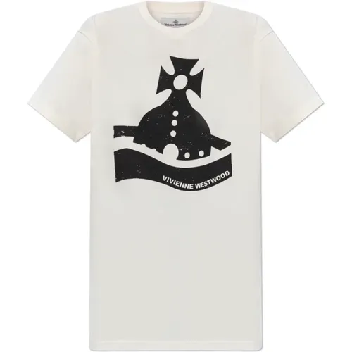 T-Shirt mit Logo , Damen, Größe: S - Vivienne Westwood - Modalova