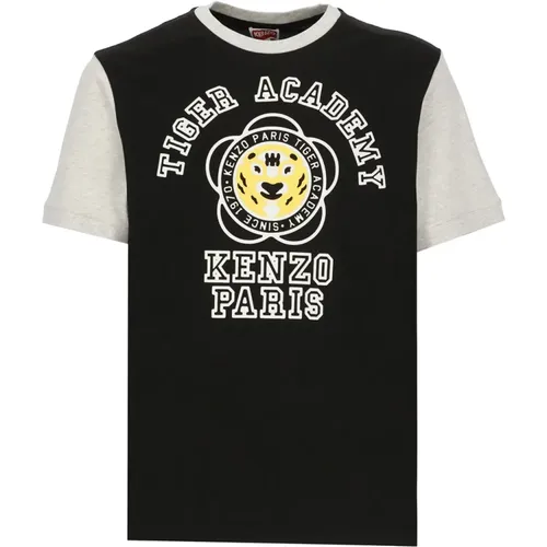 Tiger Academi Print T-shirt , male, Sizes: M - Kenzo - Modalova