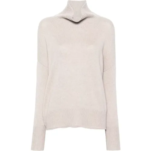 Cashmere Knit Sweater in Sand Color , female, Sizes: XS, S - Lisa Yang - Modalova