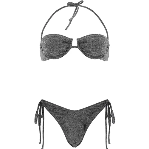 Lurex Bikini Tie Side Hipster - Reina Olga - Modalova